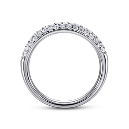 14K White Gold Pave Diamond Anniversary Band