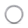 Fancy Wedding Ring in 14k White Gold with Round Natural Diamond at Gabriel & Co.