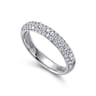 Fancy Wedding Ring in 14k White Gold with Round Natural Diamond at Gabriel & Co.
