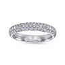 Fancy Wedding Ring in 14k White Gold with Round Natural Diamond at Gabriel & Co.
