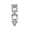 14K White Gold Pave Diamond Chain Link Ring Band - 0.35 ct