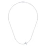 14K White Gold Pave Diamond Cross Necklace - 0.15 ct