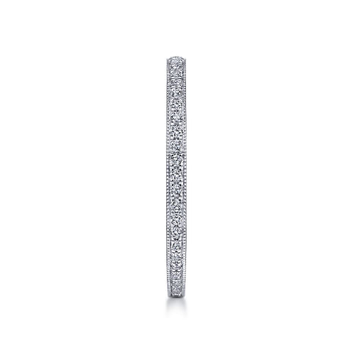 14K White Gold Pave Diamond Eternity Stackable Ring - Shot 4