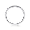 14K White Gold Pave Diamond Eternity Stackable Ring - 0.12 ct