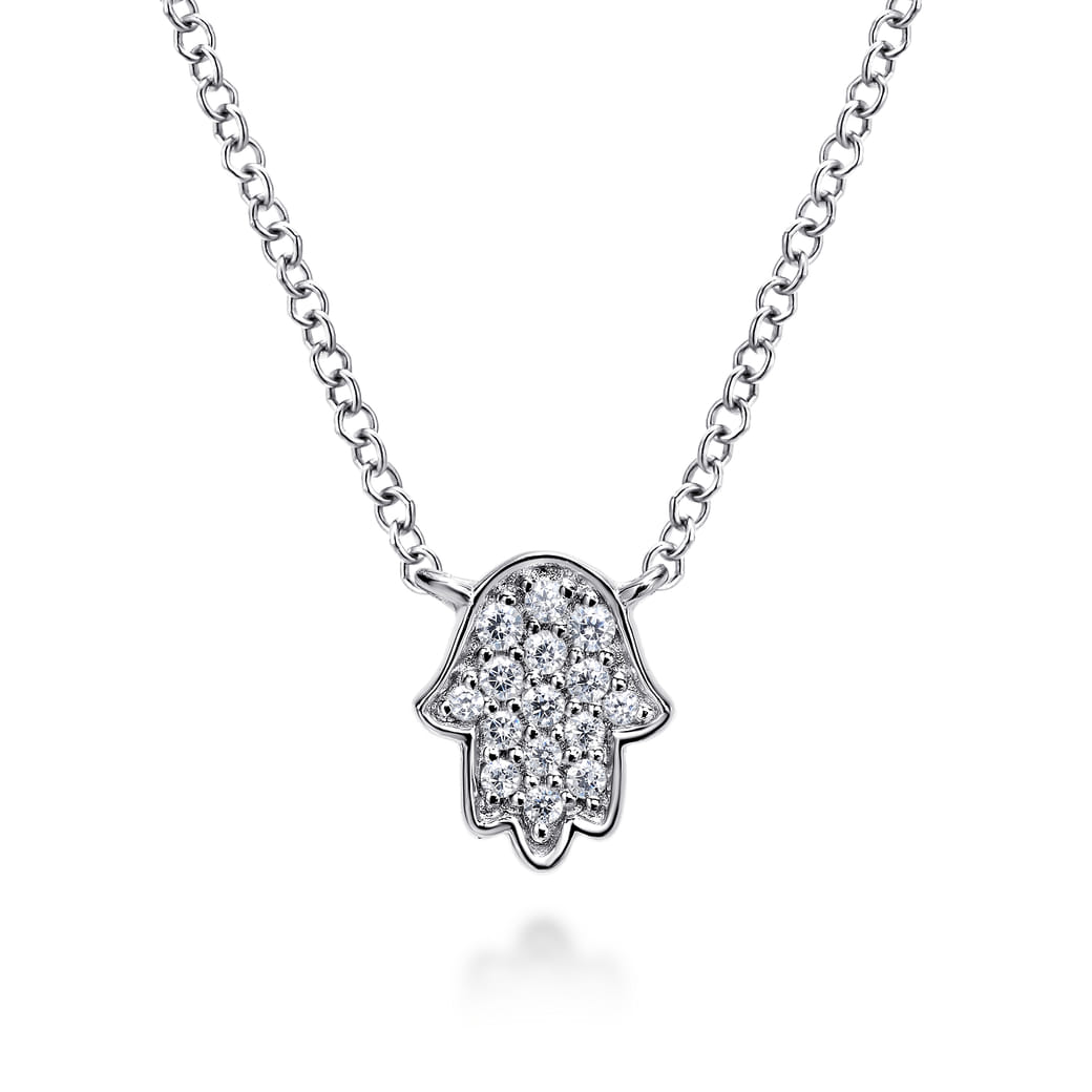 14k White Gold Pendant Lusso SKU: NK3723W45JJ Gabriel