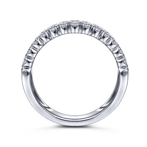 14K White Gold Pave Diamond Ring - 1.2 ct - Shot 2