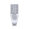 14K White Gold Pave Diamond Ring - 1.2 ct