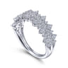 14K White Gold Pave Diamond Ring - 1 ct