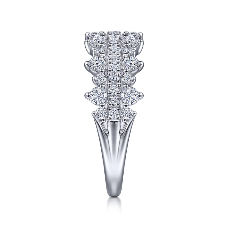 14K White Gold Pave Diamond Ring - 1 ct - Shot 4