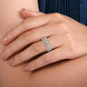 14K White Gold Pave Diamond Ring - 1 ct