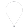 14K White Gold Pave Diamond Star Pendant Necklace - 0.75 ct