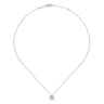 14K White Gold Pave Diamond Star of David Pendant Necklace - 0.05 ct