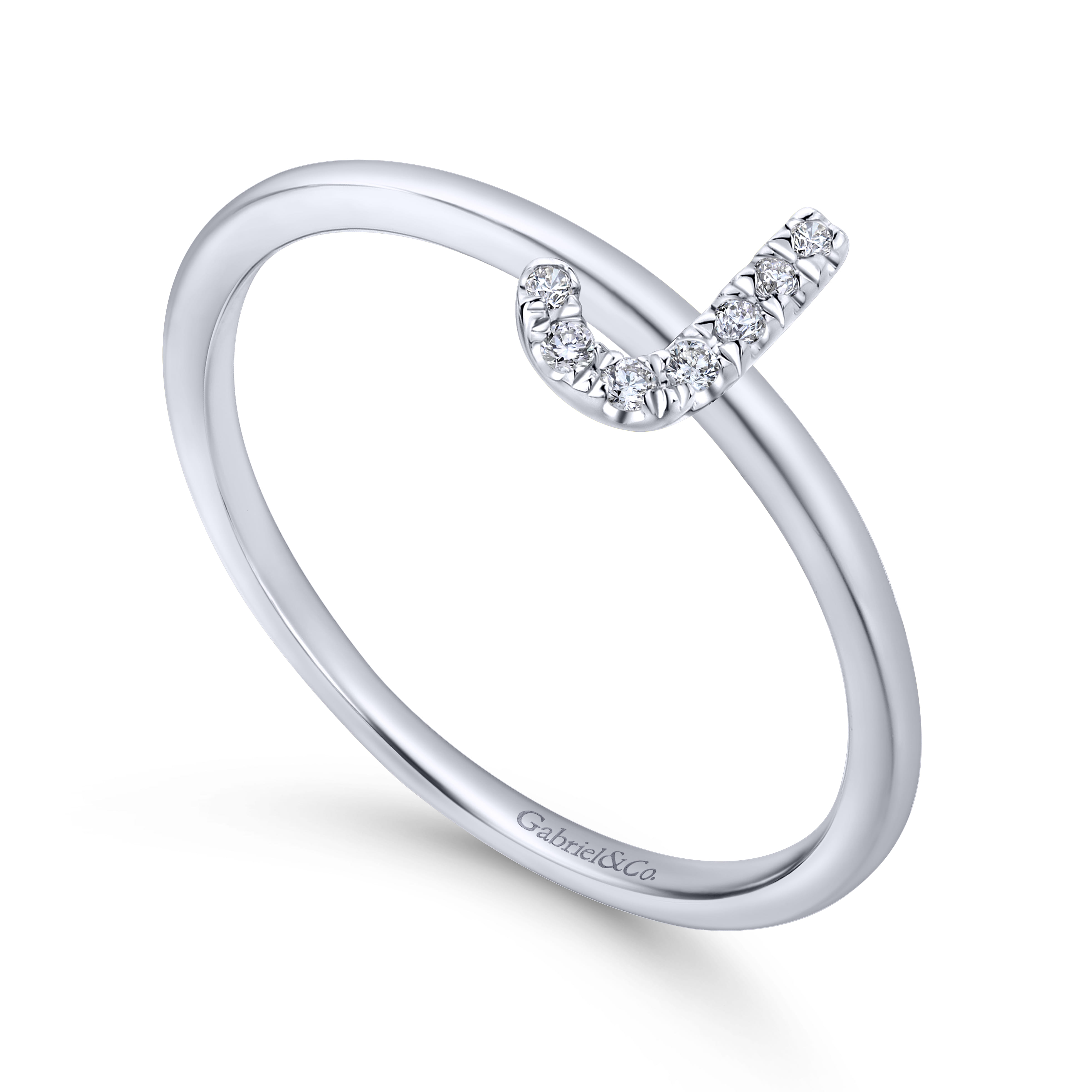 14k White Gold Initial Lusso [Ring Type]. SKU LR51164J-W45JJ