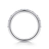 Straight Wedding Ring in 14k White Gold with Baguette Natural Diamond at Gabriel & Co.