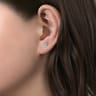 14K White Gold Pear Shape Diamond Stud Earrings - 0.25 ct