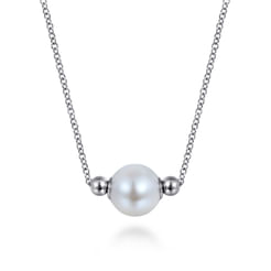 14K White Gold Pearl Bujukan Fashion Necklace