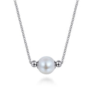 14K White Gold Pearl Bujukan Fashion Necklace
