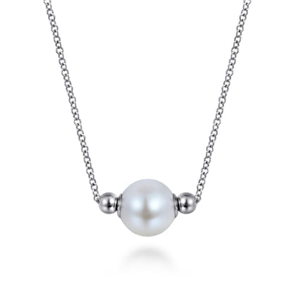 14K White Gold Pearl Bujukan Fashion Necklace