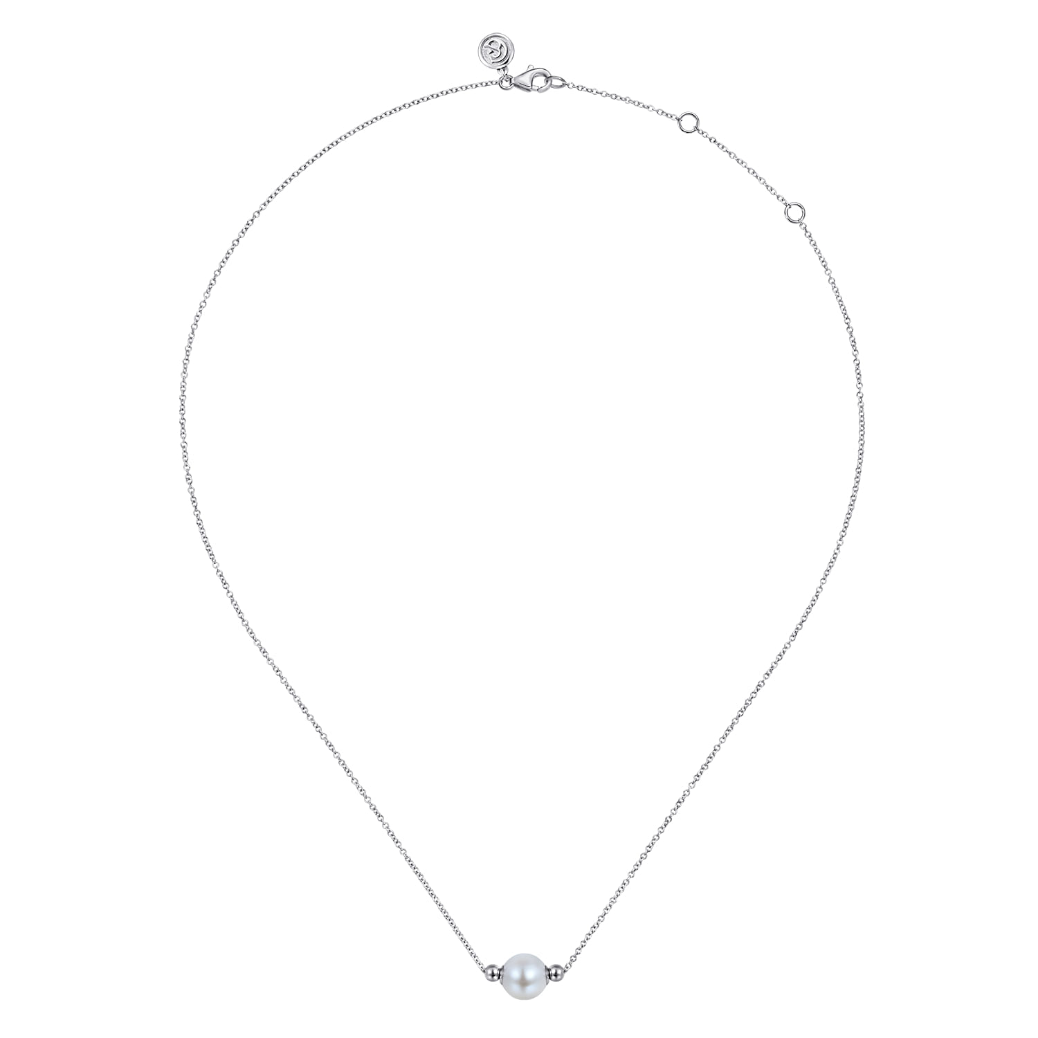 14K White Gold Pearl Bujukan Fashion Necklace - Shot 2