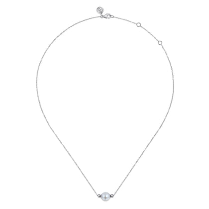 14K White Gold Pearl Bujukan Fashion Necklace