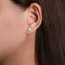 14K White Gold Pearl and Diamond Stud Earrings - 0.3 ct