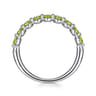 14K White Gold Peridot Stackable Ring
