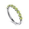 14K White Gold Peridot Stackable Ring