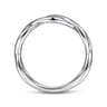 14K White Gold Plain Twisted Stackable Ring