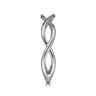 14K White Gold Plain Twisted Stackable Ring