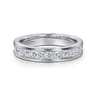 Straight Wedding Ring in 14k White Gold with Princess Cut Natural Diamond at Gabriel & Co.