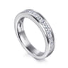 Straight Wedding Ring in 14k White Gold with Princess Cut Natural Diamond at Gabriel & Co.