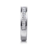 Straight Wedding Ring in 14k White Gold with Princess Cut Natural Diamond at Gabriel & Co.