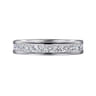 Straight Wedding Ring in 14k White Gold with Princess Cut Natural Diamond at Gabriel & Co.