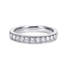 Straight Wedding Ring in 14k White Gold with Round Natural Diamond at Gabriel & Co.