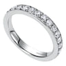 Straight Wedding Ring in 14k White Gold with Round Natural Diamond at Gabriel & Co.