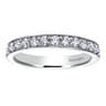 Straight Wedding Ring in 14k White Gold with Round Natural Diamond at Gabriel & Co.