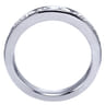 Straight Wedding Ring in 14k White Gold with Round Natural Diamond at Gabriel & Co.