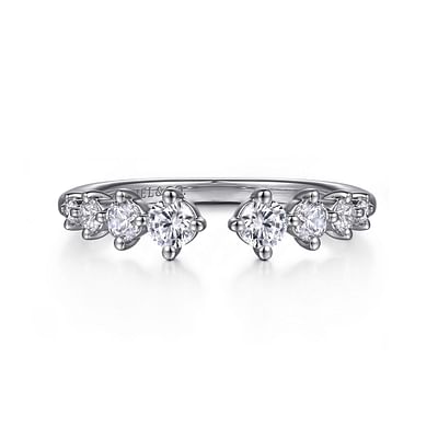 14K White Gold Prong Diamond Anniversary Band
