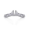 Open Ring Wedding Ring in 14k White Gold with Marquise Natural Diamond at Gabriel & Co.