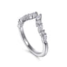 Open Ring Wedding Ring in 14k White Gold with Marquise Natural Diamond at Gabriel & Co.