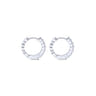 14K White Gold Prong Set 10mm Round Classic Diamond Hoop Earrings - 0.5 ct