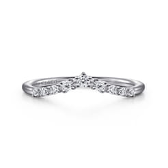 14K White Gold Prong Set Diamond Anniversary Band