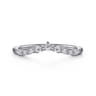 Curved Wedding Ring in 14k White Gold with  Natural Diamond at Gabriel & Co.