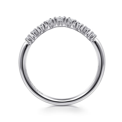 14K White Gold Prong Set Diamond Anniversary Band