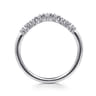Curved Wedding Ring in 14k White Gold with  Natural Diamond at Gabriel & Co.