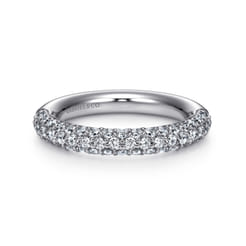14K White Gold Prong Set Diamond Anniversary Band