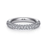 Fancy Wedding Ring in 14k White Gold with Round Natural Diamond at Gabriel & Co.