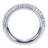 Fancy Wedding Ring in 14k White Gold with Round Natural Diamond at Gabriel & Co.