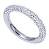 Fancy Wedding Ring in 14k White Gold with Round Natural Diamond at Gabriel & Co.