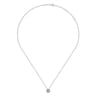 14K White Gold Prong Set Diamond Cluster Pendant Necklace - 0.5 ct